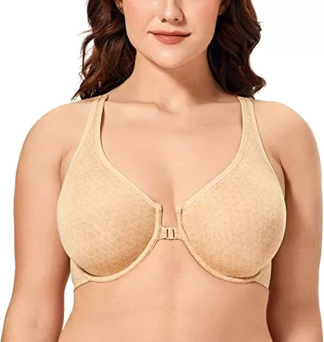 DELIMIRA Women's Racerback Front Closure Bra